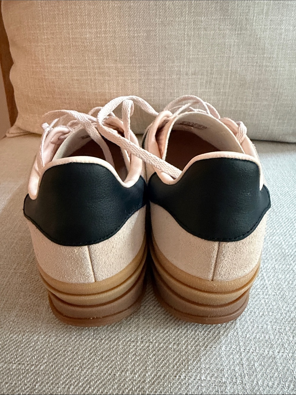 adidas Pink Suede Gazelle Sneakers with Black Stripes - Picture 5 of 8